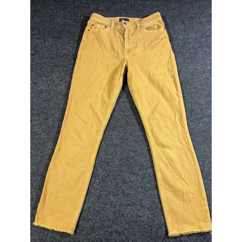 Abercrombie & Fitch Simone High Rise Slim Denim Jeans Yellow Size 27 4 Regular